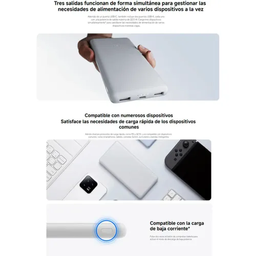 XIAOMI Cargador Portatil Powerbank  10000mah Gris 22.5w