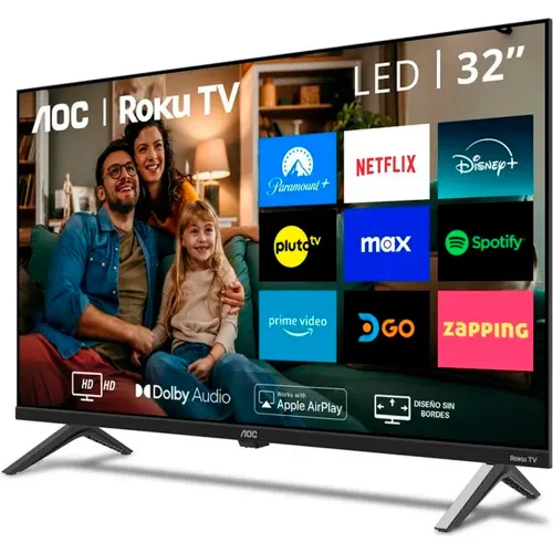 AOC Televisor 32pulg. 32s5045 + Rack Fijo C4-F Gratis