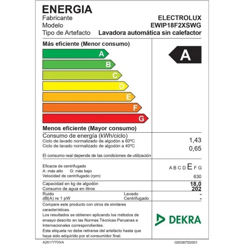 ELECTROLUX Lavadora Carga Superior 18kg Inverter Ewip18f2xswg