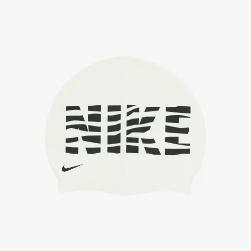 Nike Blanco Gorro De Natacion Unisex Wave  Stripe Cap
