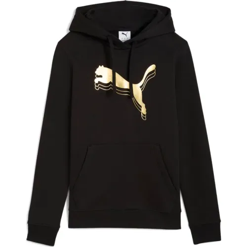 Puma Polera Deportivo Mujer Ess Metallic Hoodie Fl