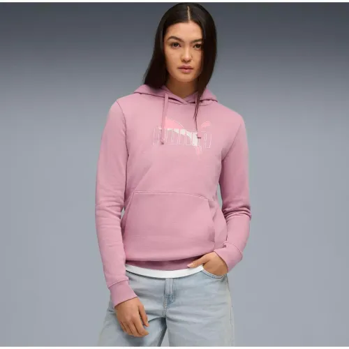 Mujer Puma Rosado Polera Deportivo Mujer Ess Logo Lab Hoodie Fl