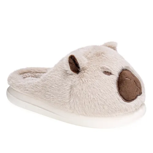 Platanitos Beige de Mujer modelo Pantufla Dama P Capibear beiges textiles mujer 2025090113473810616 Textil Sintético