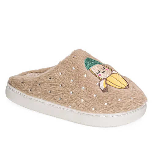 Platanitos Marron de Mujer modelo Pantufla Dama P Platanin marrones claros textiles mujer 2025090113473810778 Textil Sintético