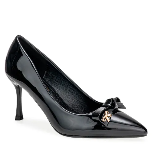 Platanitos Negro de Mujer modelo Calzado Vestir Dama Cv Elza negros sintéticos mujer 2025090219434560255 Sintético Sintético