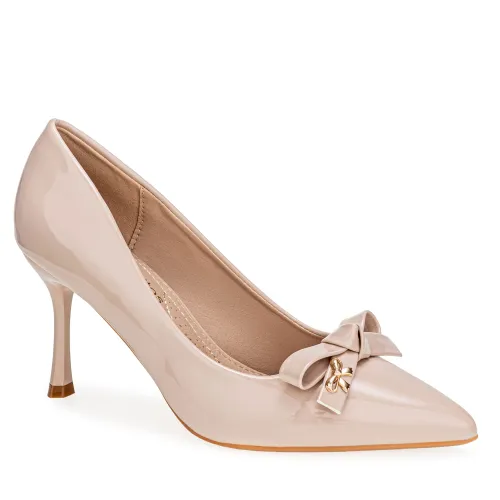 Platanitos Beige de Mujer modelo Calzado Vestir Dama Cv Elza pieles sintéticos mujer 2025090219434560273 Sintético Sintético