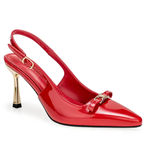 Platanitos Rojo de Mujer modelo Calzado Vestir Dama Cv Izabely rojos rojas roja sintéticos mujer 2025090219434561247 Sintético Sintético