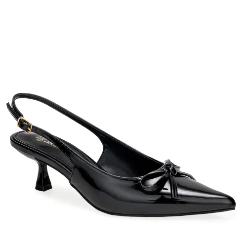 Platanitos Negro de Mujer modelo Calzado Vestir Dama Cv Love negros sintéticos mujer 2025090219434561337 Sintético Sintético