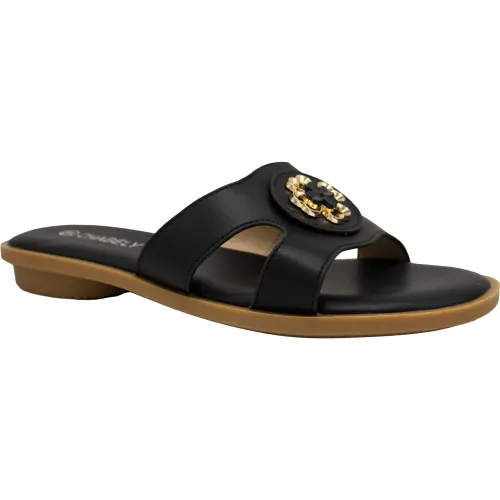 Mujer CHABELY Negro Sandalia Flat Mujer 2ys522
