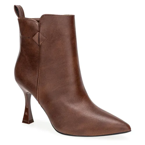 Platanitos Marron de Mujer modelo Botin Dama Btv Mina marrones sintéticos mujer 2025090314024229242 Sintético Sintético