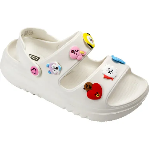 BT21 Blanco de Mujer modelo Sandalia Playera Plataforma Mujer Bt21 2bty006 blancos mujer 2025090319080743029 Sin plantilla Eva