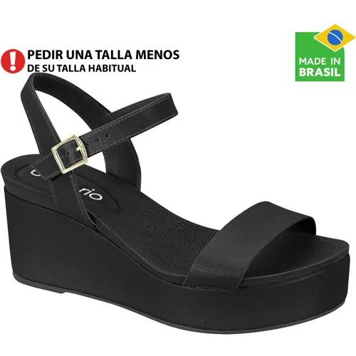 BEIRA RIO Negro de Mujer modelo Sandalia Cuña Mujer 8407 negros sintéticos mujer 2025090421513094381 Sintético Pvc