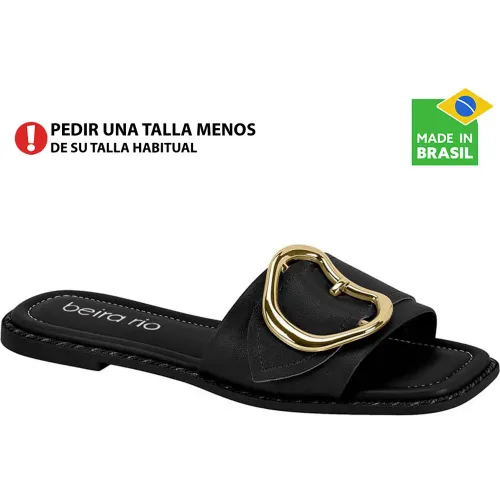 BEIRA RIO Negro de Mujer modelo Sandalia Flat Mujer 8506 negros sintéticos mujer 2025090421513095103 Sintético Pvc