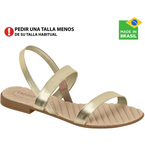BEIRA RIO Dorado de Mujer modelo Sandalia Flat Mujer 8519 dorados sintéticos mujer 2025090421513095187 Sintético Pvc