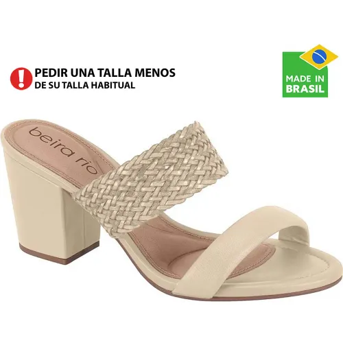 BEIRA RIO Marfil de Mujer modelo Sandalia Vestir Mujer 8280 cremas sintéticos mujer 2025090504322269487 Sintético Pvc