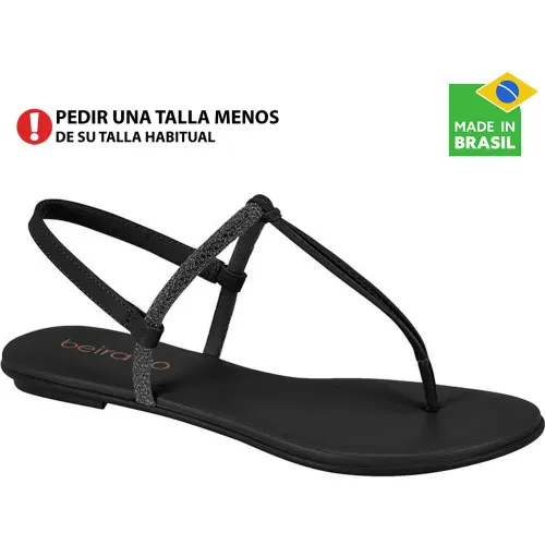 BEIRA RIO Negro de Mujer modelo Sandalia Flat Mujer 8384 negros sintéticos mujer 2025090504322270117 Sintético Pvc