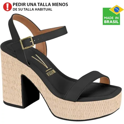 Sandalia Vizzano Plataforma Mujer 6541.1 color negro | Platanitos