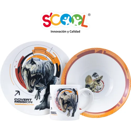 Scool  de Bebita / Bebito modelo Set Vajilla De Cerámica X3 Pz Jurassic bebita 2025090602514964154  
