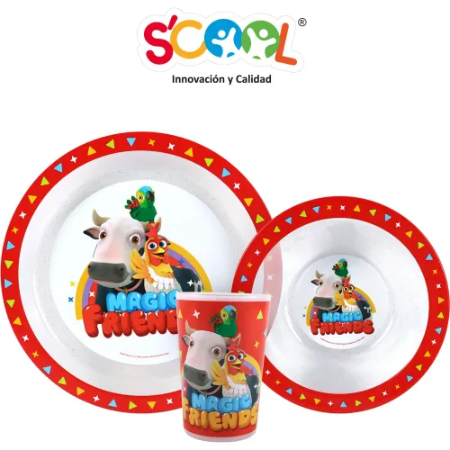 Scool  de Bebita / Bebito modelo Set Vajilla Polipropileno 3 Piezas La Granja De Zenon bebita 2025090602514964169  