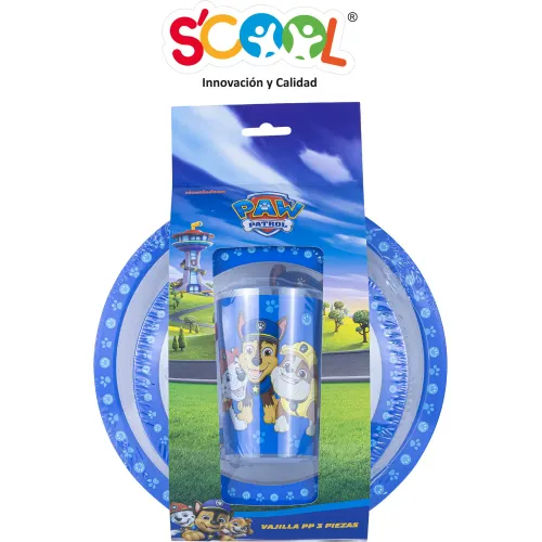 Scool Set Vajilla Polipropileno 3 Piezas Paw Patrol
