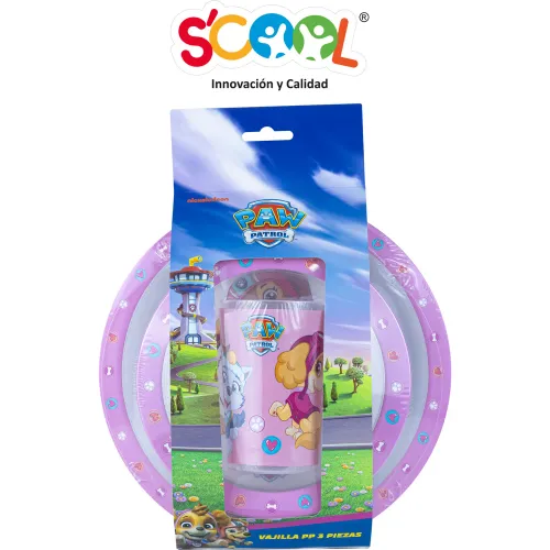 Scool Set Vajilla Polipropileno 3 Piezas Paw Patrol