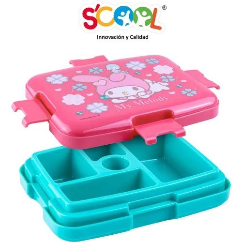 Scool Taper Bento Con División 4 Broches 1 Lt My Melody