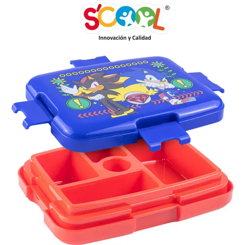Scool Taper Bento Con División 4 Broches 1 Lt Sonic