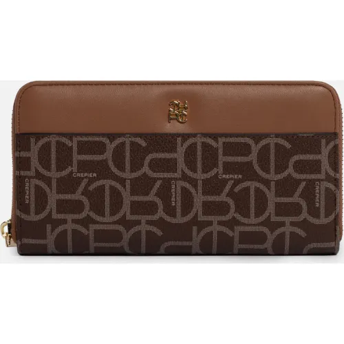 CREPIER Marron de Mujer modelo Billetera Mujer Minerva Grande mujer 2025090602521788982  