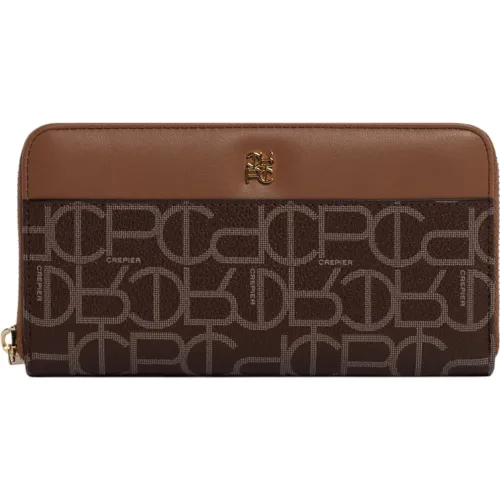 CREPIER Marron de Mujer modelo Billetera Mujer Minerva Grande mujer 2025090602521788982  