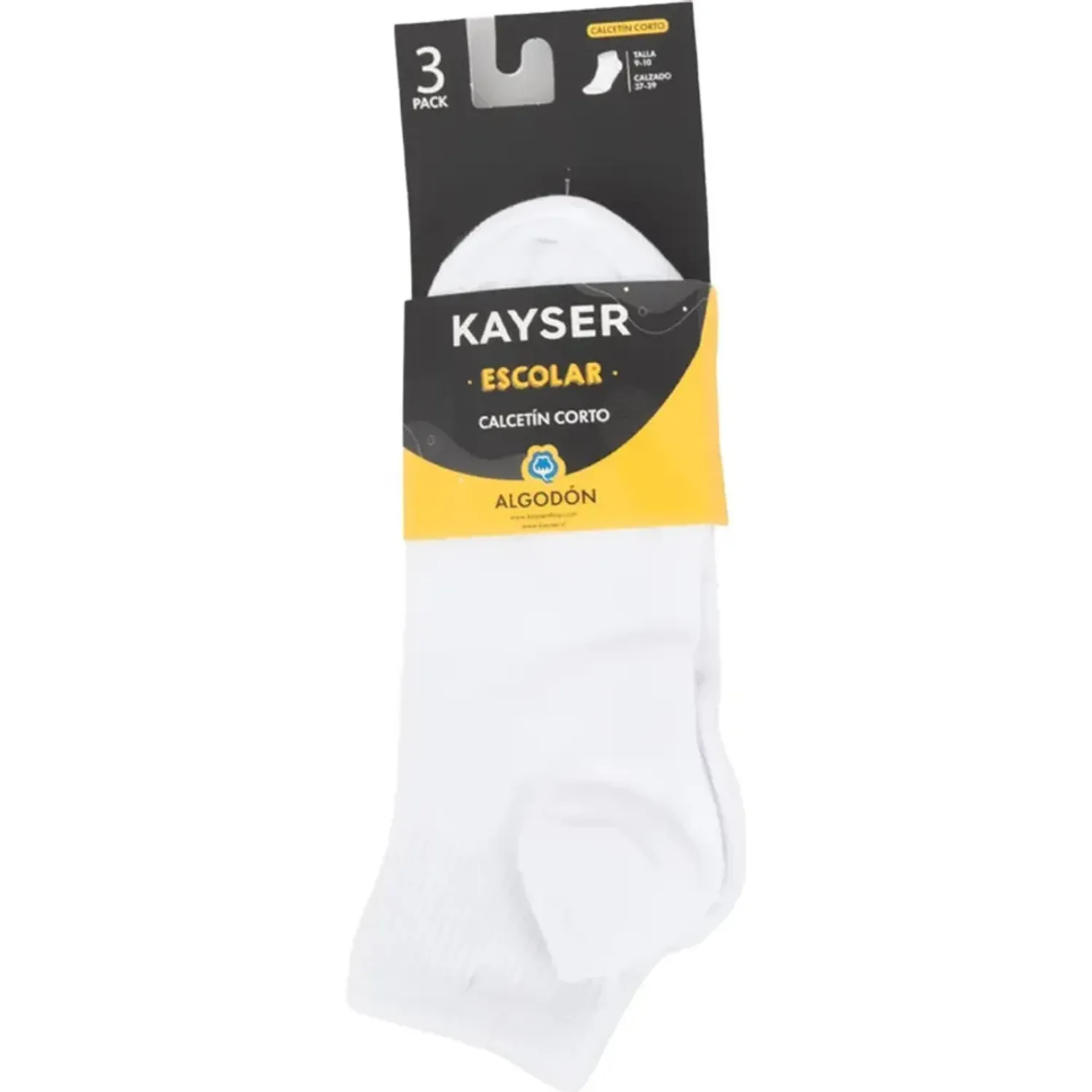 Tripack Kayser Medias Hombre 99.Hp3150-Bla color blanco | Platanitos