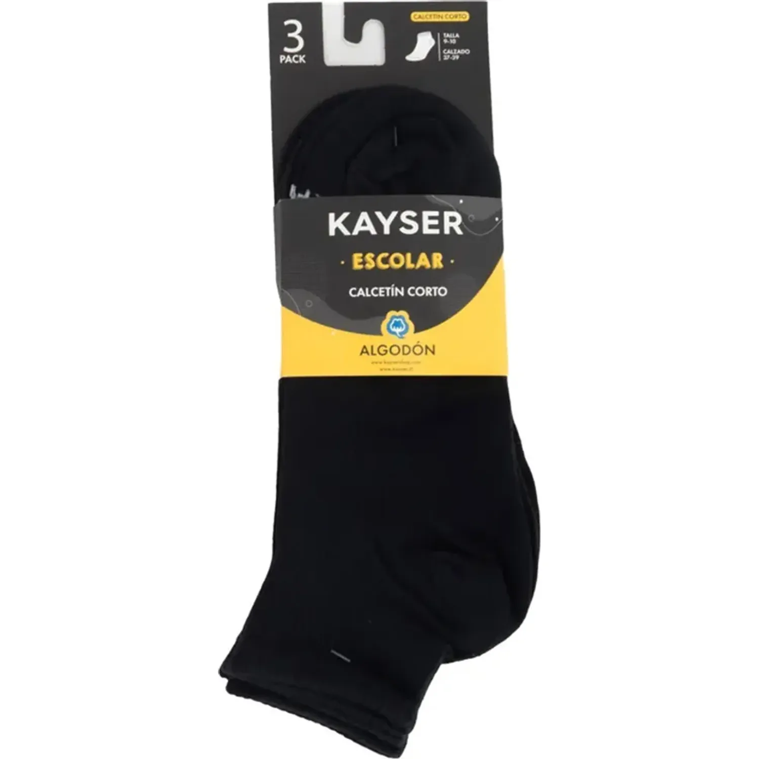 Tripack Kayser Medias Hombre 99.Hp3150-Neg color negro | Platanitos