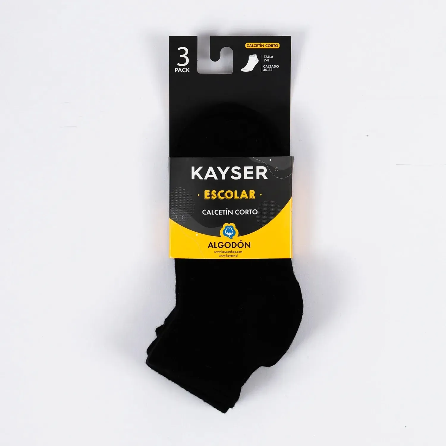Tripack Kayser Medias Escolares 99.Np3150-Bla color negro | Platanitos