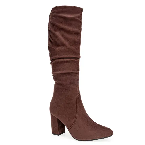 Platanitos Marron de Mujer modelo Bota Dama Bv 52x6-1 marrones sintéticos mujer 2025090911132736551 Sintético Sintético