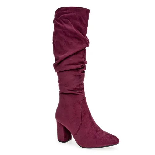 Platanitos Morado de Mujer modelo Bota Dama Bv 52x6-1 guindas sintéticos mujer 2025090911132736569 Sintético Sintético