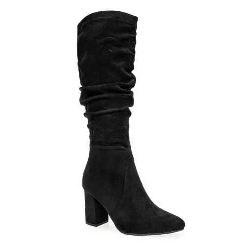 Platanitos Negro de Mujer modelo Bota Dama Bv 52x6-1 negros sintéticos mujer 2025090911132736587 Sintético Sintético