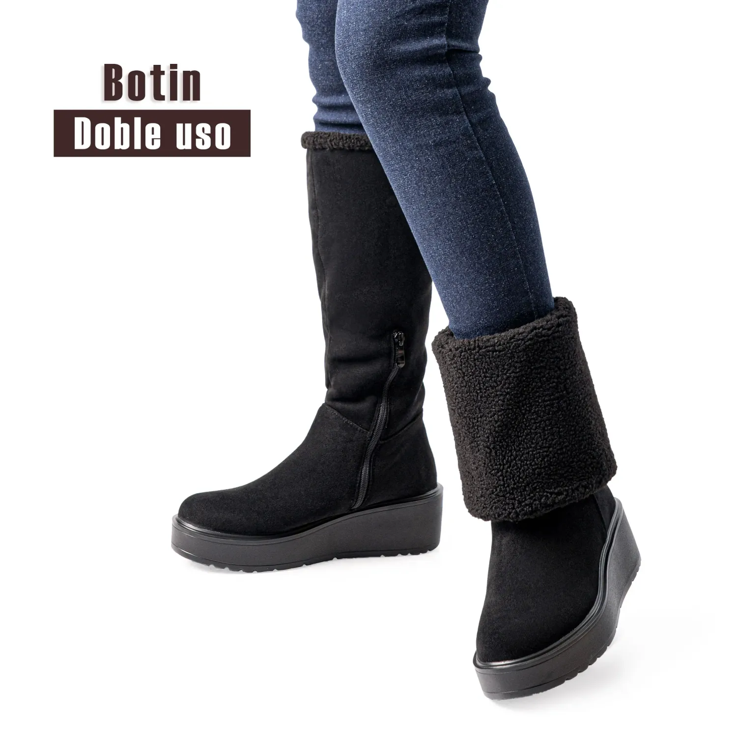 Bota Platanitos Dama Bm Heydi color negro | Platanitos