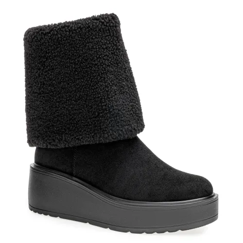 Platanitos Negro de Mujer modelo Bota Dama Bm Heydi negros sintéticos mujer 2025090911132736713 Sintético Sintético