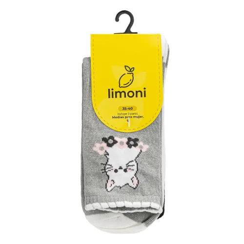 LIMONI Set X 3 Prs Medias A Media Pantorrilla Dama Nala