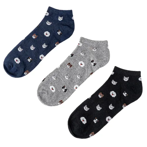 LIMONI Set X 3 Prs Medias Tobilleras Dama Lucky