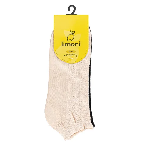 LIMONI Set X 3 Prs Medias Tobilleras Dama Magy