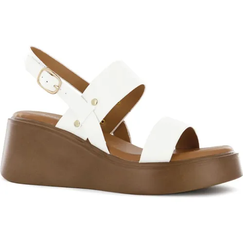 Impuls Blanco de Mujer modelo Sandalias Cuña Mujer Abi10 blancos mujer 2025090921481197641 PU PU