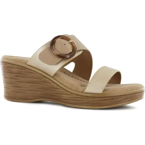 Impuls Dorado de Mujer modelo Sandalias Cuña Mujer Saida14   mujer 2025090921481197733 PU PU