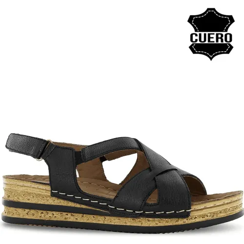 Ecco Negro de Mujer modelo Sandalias Mujer Hilda02 negros mujer 2025090921481198331 Cuero PU