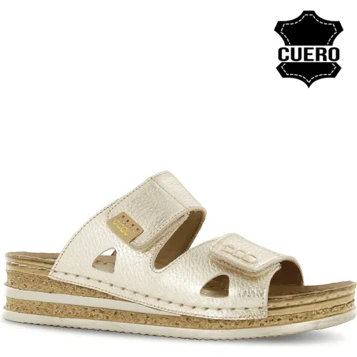 Ecco Dorado de Mujer modelo Sandalias Mujer Hilda01   mujer 2025090921481198349 Cuero PU
