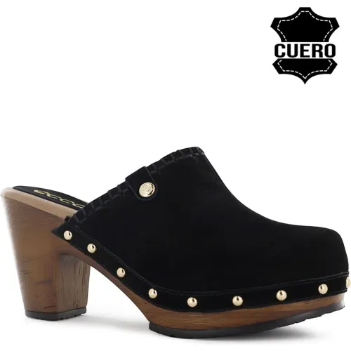 Ecco Negro de Mujer modelo Zuecos Mujer Selina08 negros mujer 2025090921481198800 Cuero PU