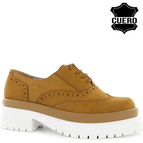 Ecco  de Mujer modelo Zapatos Oxford Nobuck Mujer Olimpia01 mostazas mujer 2025090921481198980 Cuero PU