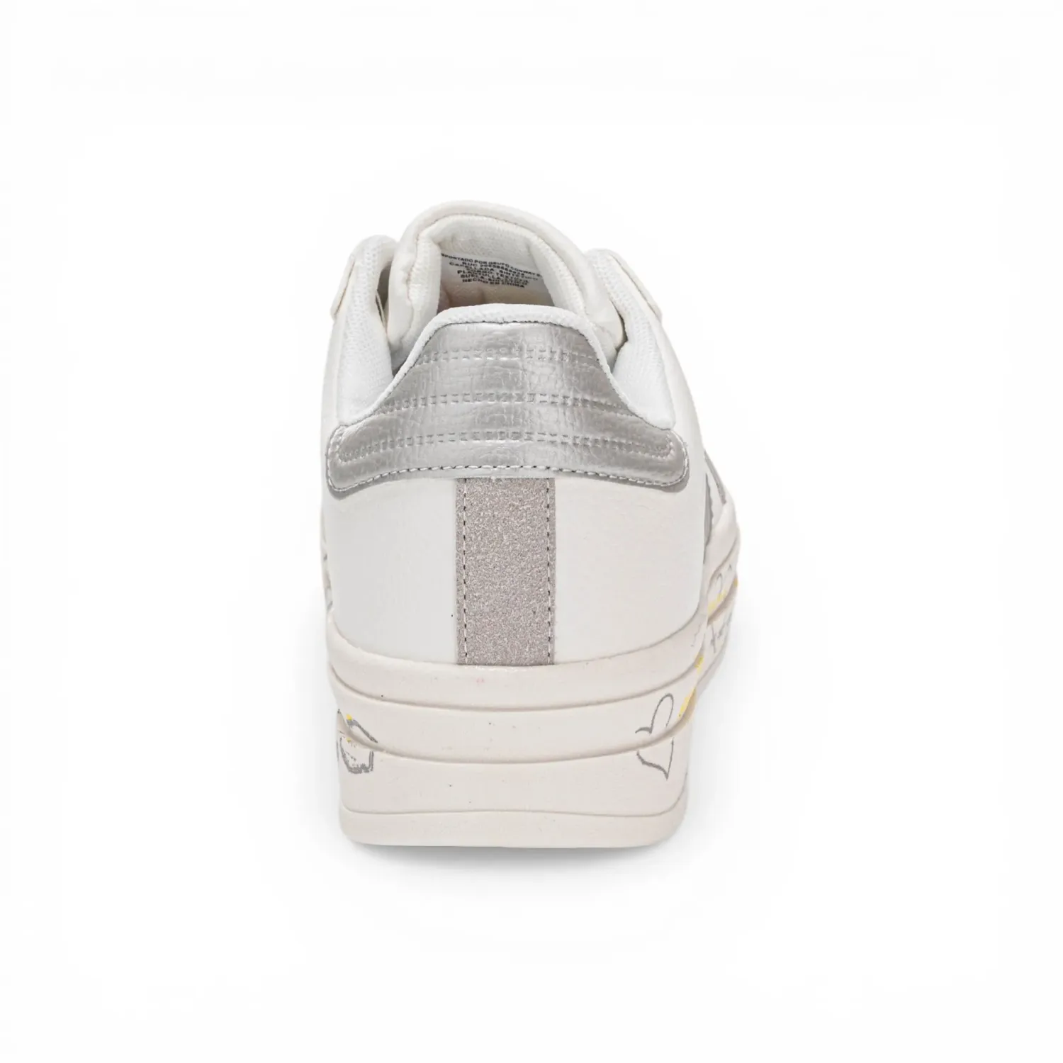 Zapatillas Ariana Urbanas Mujer 7052-25q2 color blanco / plateado | Platanitos