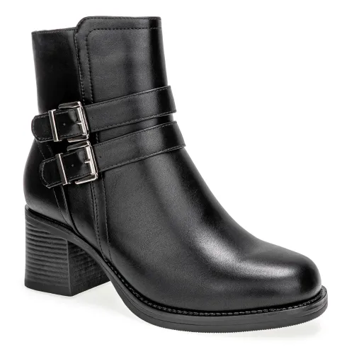 Platanitos Negro de Mujer modelo Botin Dama Bt Fany negros sintéticos mujer 2025091017570578323 Sintético Sintético