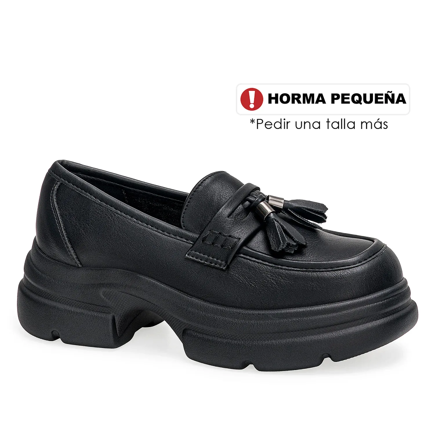 Mocasin Platanitos Dama Mchun Ciara color negro | Platanitos