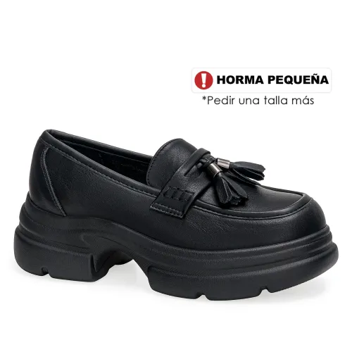 Platanitos Negro de Mujer modelo Mocasin Dama Mchun Ciara negros sintéticos mujer 2025091020525914539 Sintético Sintético